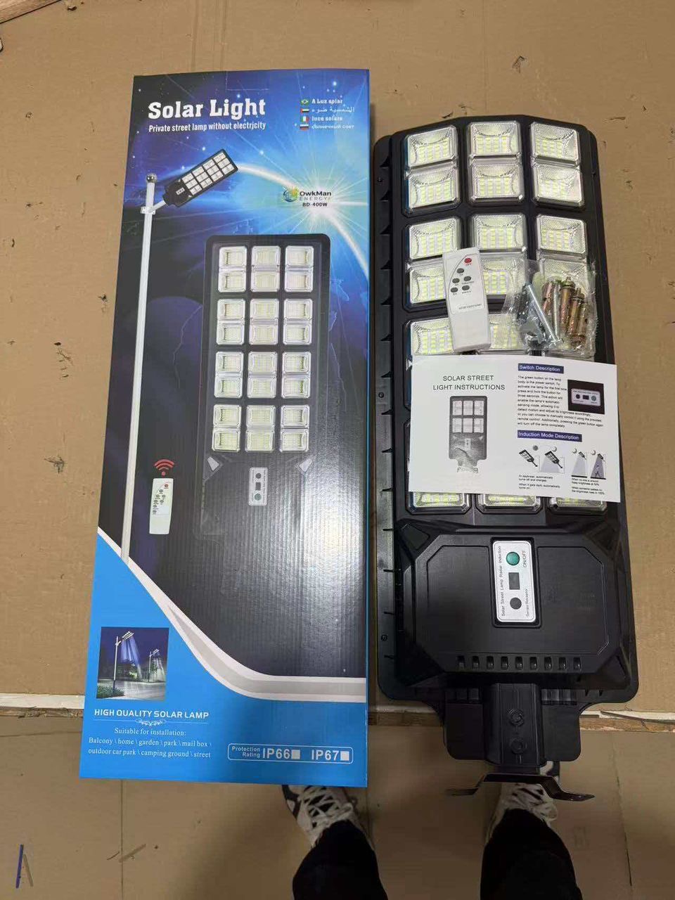 BD 400w Solar Pole Light